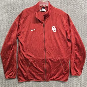 Oklahoma Sooners Jacket Mens XL Tall Red‎ Nike Elite Basketball Warm Up Track